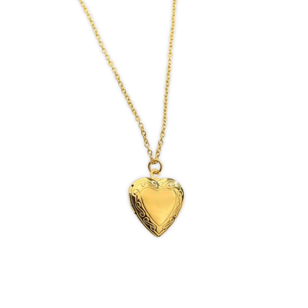 Heart locket necklace clearance