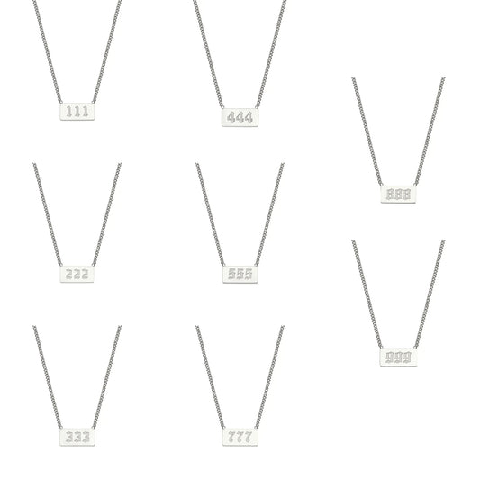 Waterproof Angel Number Necklace - Sunny Sunday