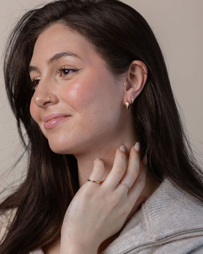 Waterproof Mia Huggie Earrings - Sunny Sunday