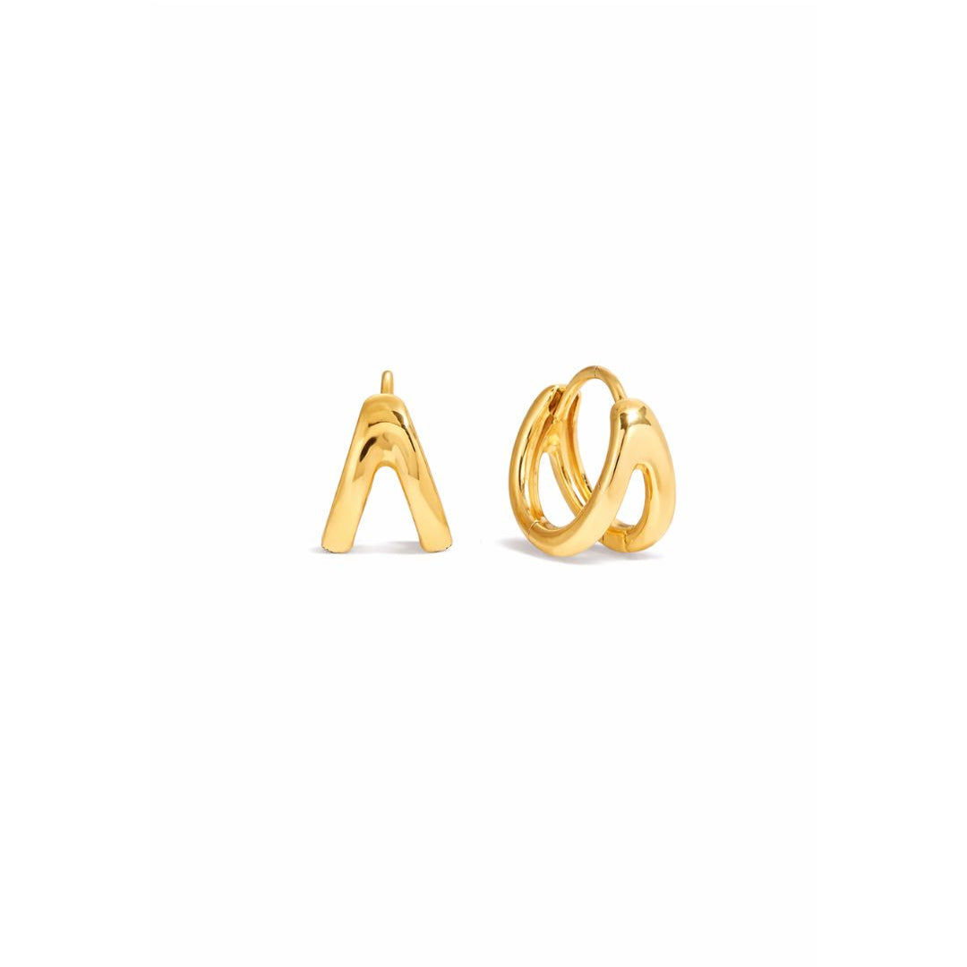 Waterproof Livy Double Hoop Earrings - Sunny Sunday