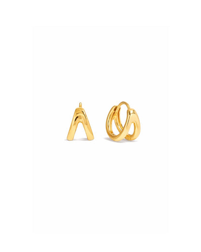 Waterproof Livy Double Hoop Earrings - Sunny Sunday