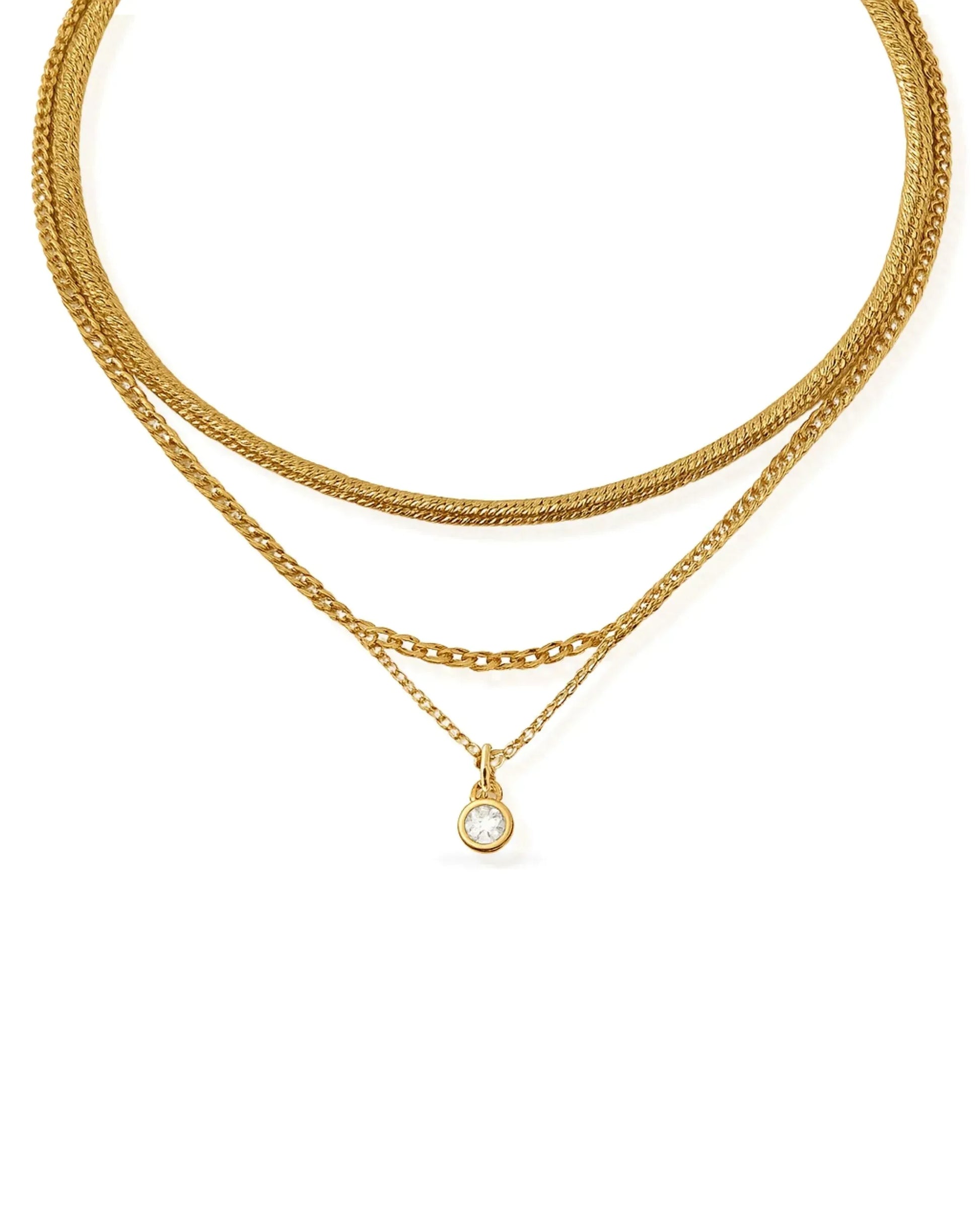 Waterproof Dainty Layered Necklace - Sunny Sunday