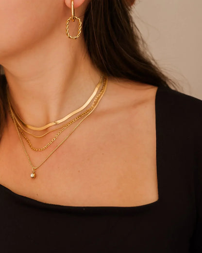 Waterproof Dainty Layered Necklace - Sunny Sunday