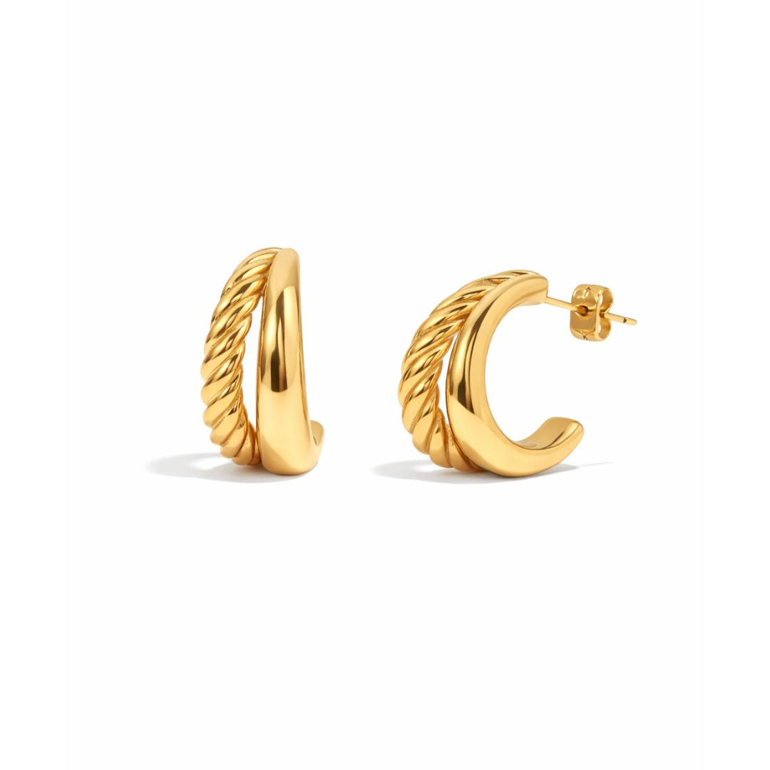 Waterproof Ana Hoop Earrings - Sunny Sunday