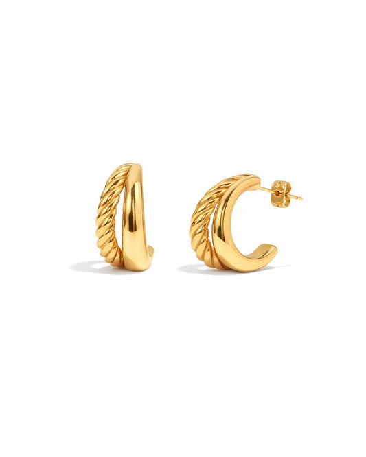 Waterproof Ana Hoop Earrings - Sunny Sunday