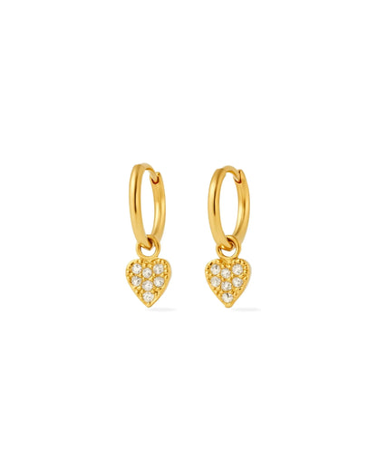 Waterproof Sparkling Huggies Earrings - Sunny Sunday