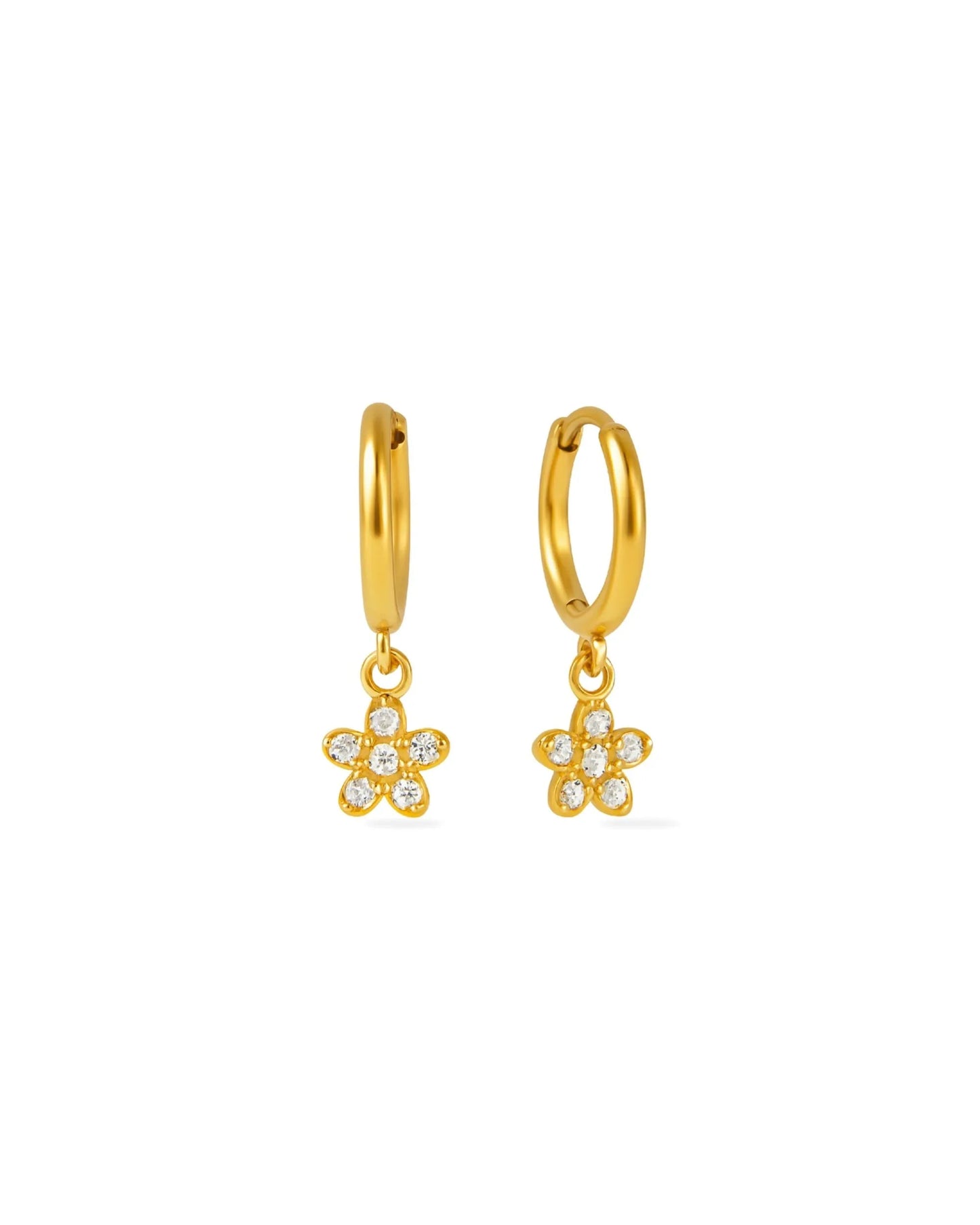 Waterproof Sparkling Huggies Earrings - Sunny Sunday