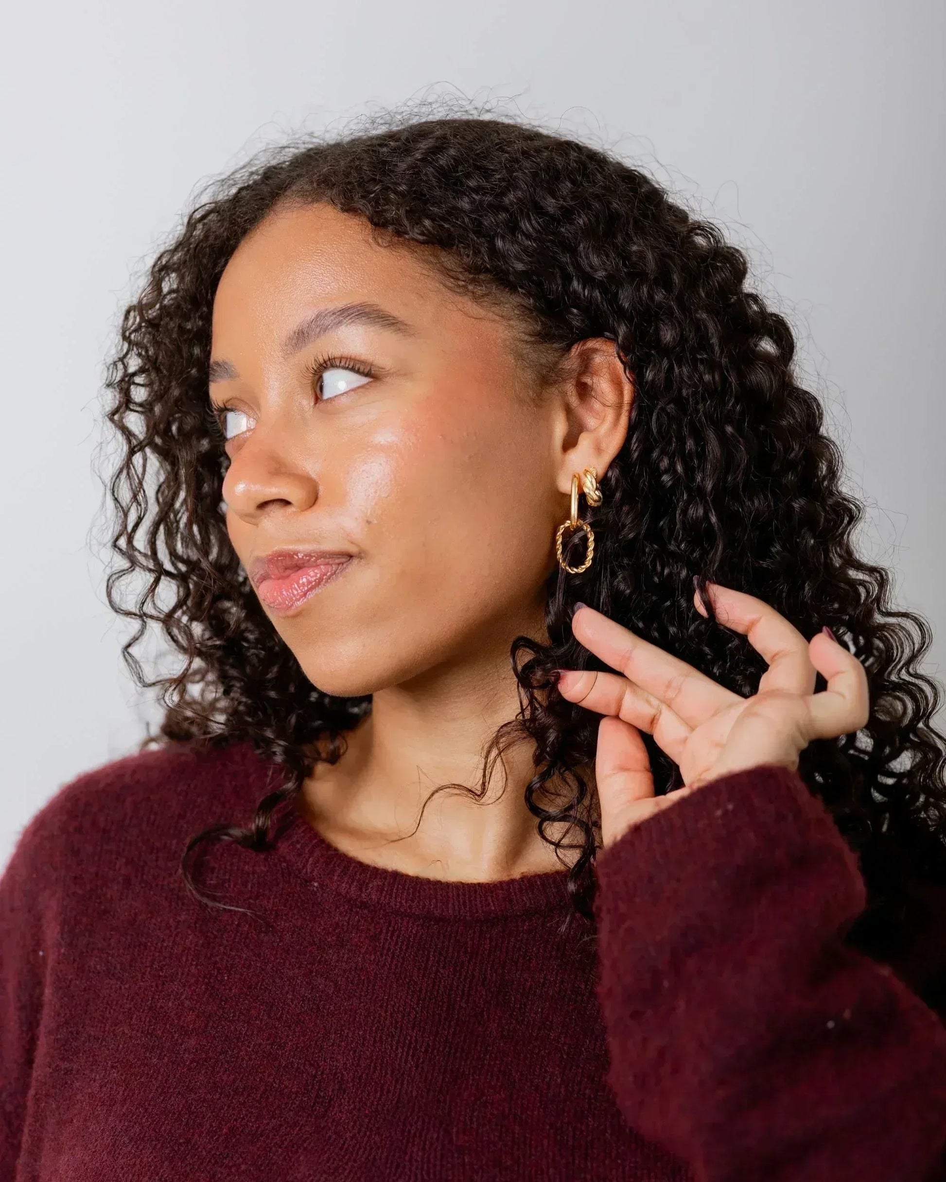 Waterproof Louisa Double Hoops - Sunny Sunday