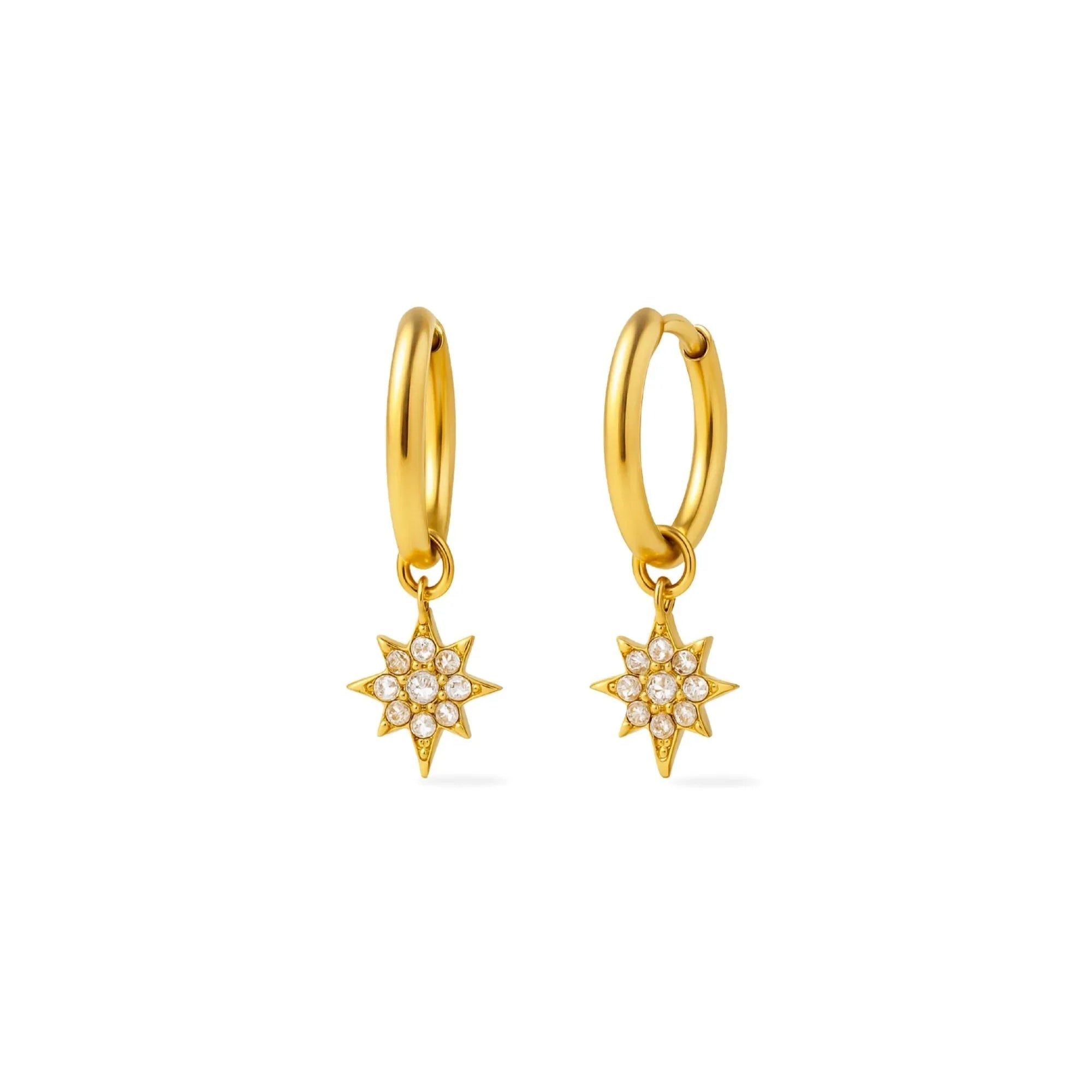 Waterproof Sparkling Huggies Earrings - Sunny Sunday