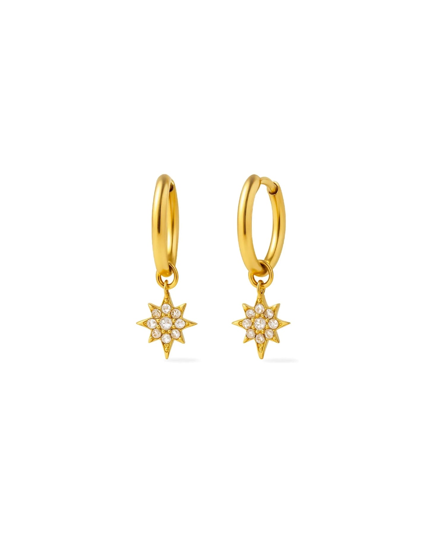 Waterproof Sparkling Huggies Earrings - Sunny Sunday