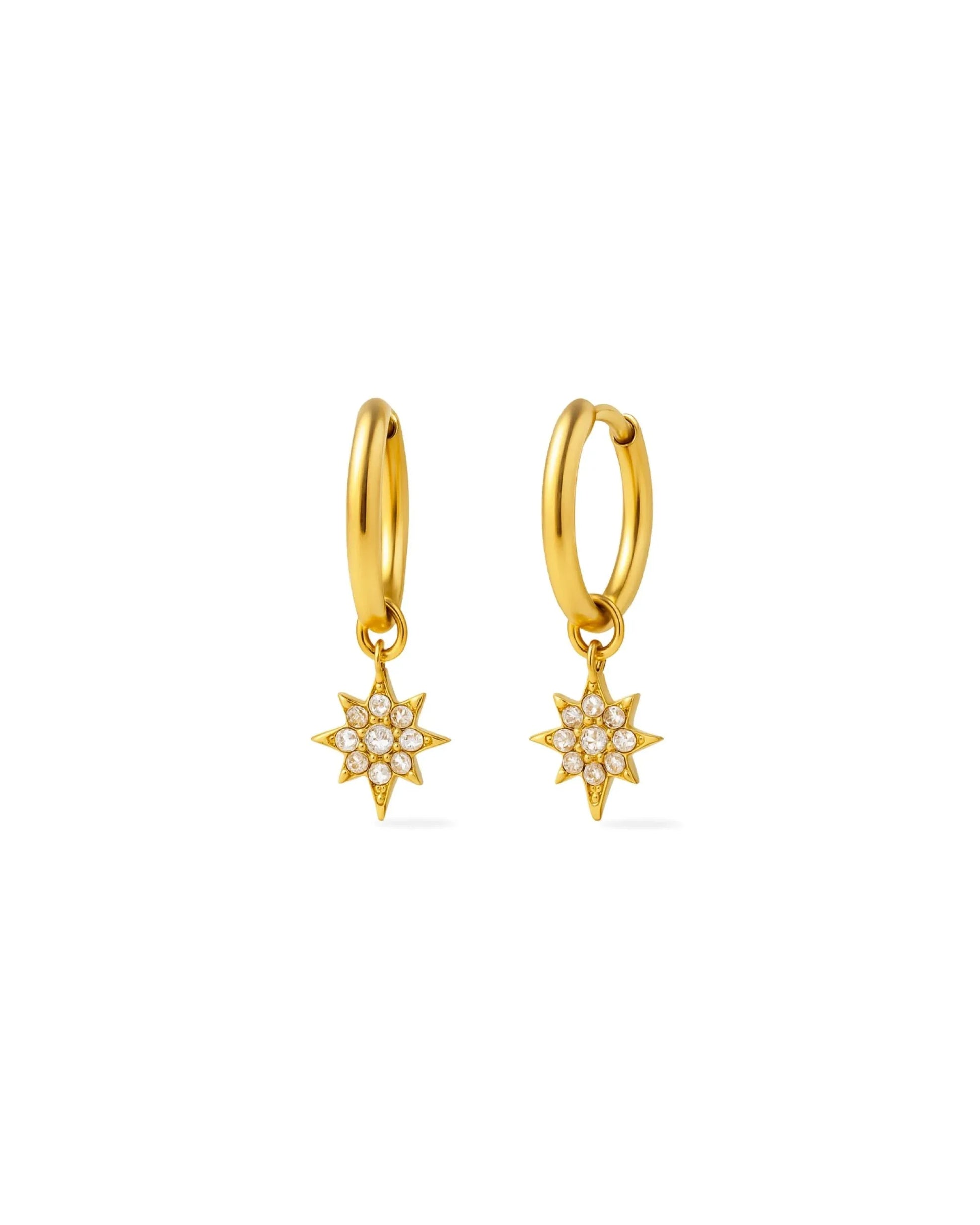 Waterproof Sparkling Huggies Earrings - Sunny Sunday