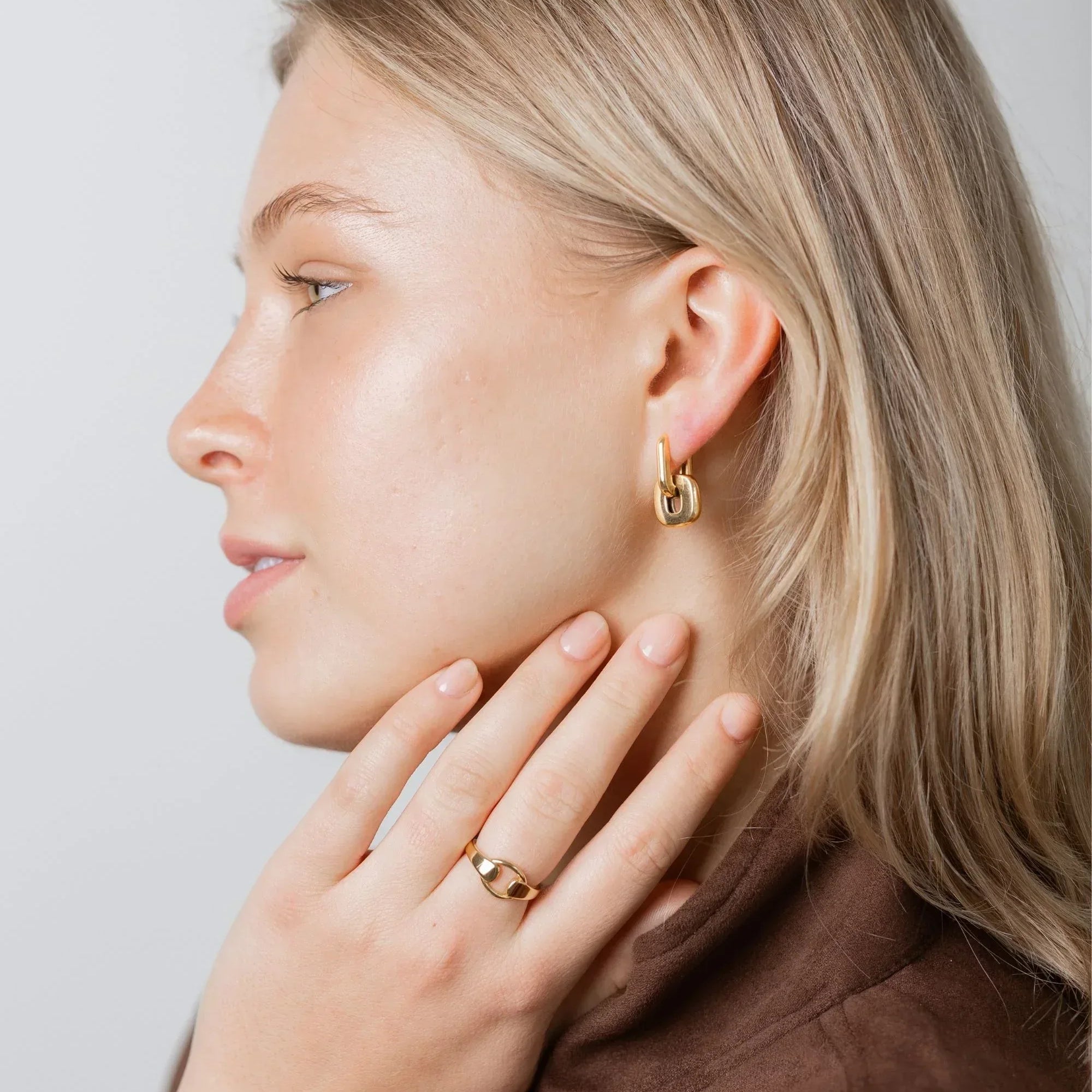 Waterproof Izzie Double Hoops - Sunny Sunday