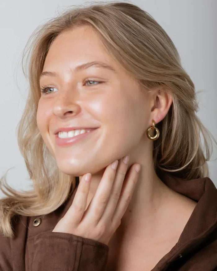 Waterproof Taylor Double Hoops - Sunny Sunday