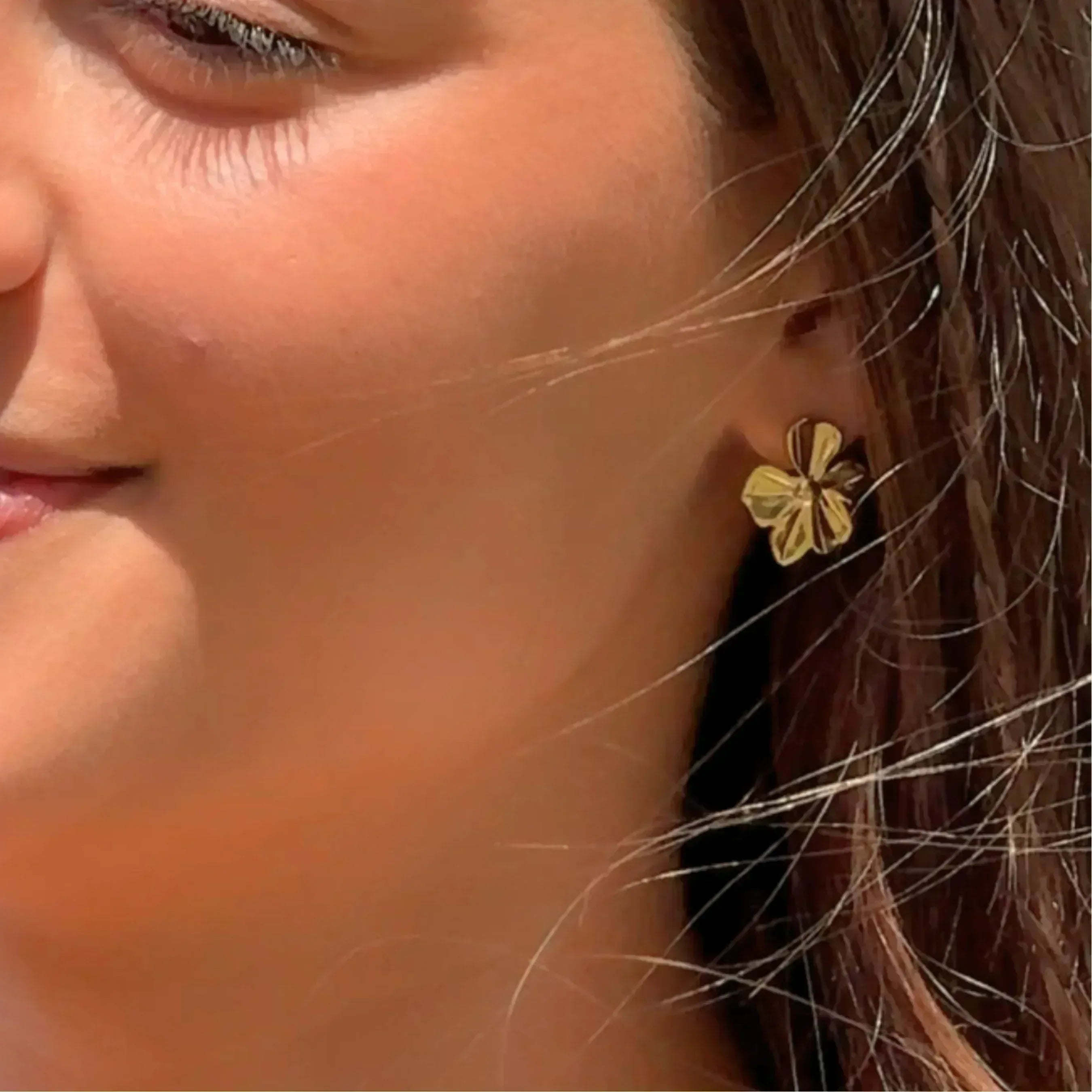 Waterproof Flower Girl Stud Earrings - Sunny Sunday