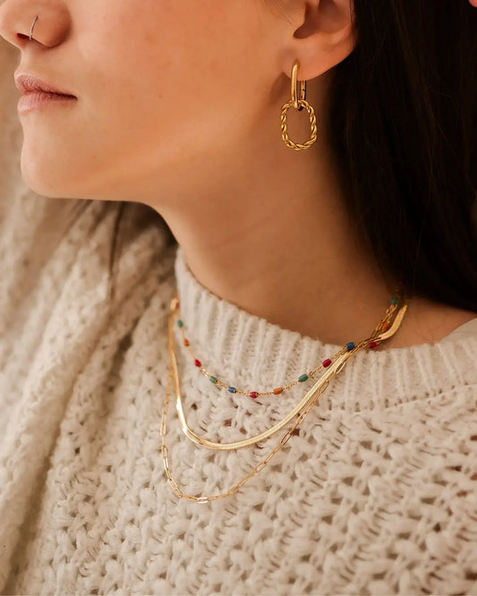 Waterproof Mykonos Layered Necklace - Sunny Sunday