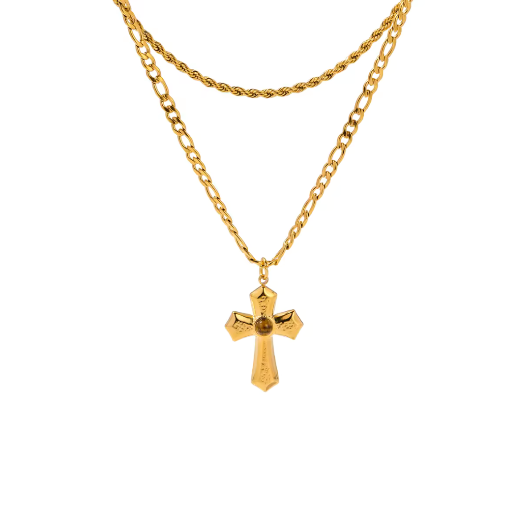 Cross Layered Necklace