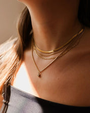 waterproof - Dainty Layered Necklace - Sunny Sunday