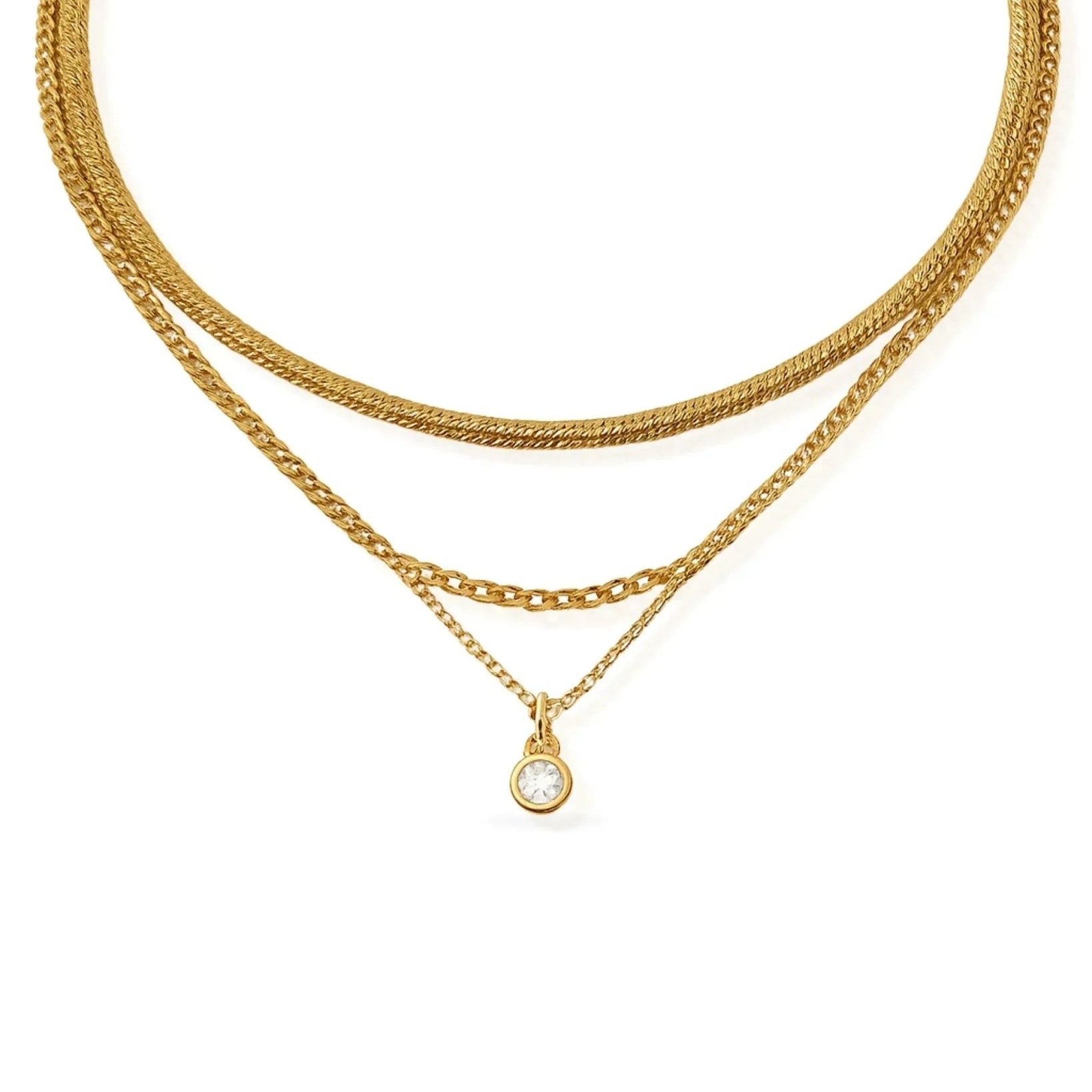 waterproof - Dainty Layered Necklace - Sunny Sunday