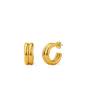 waterproof - Double Hoops Earrings - Sunny Sunday
