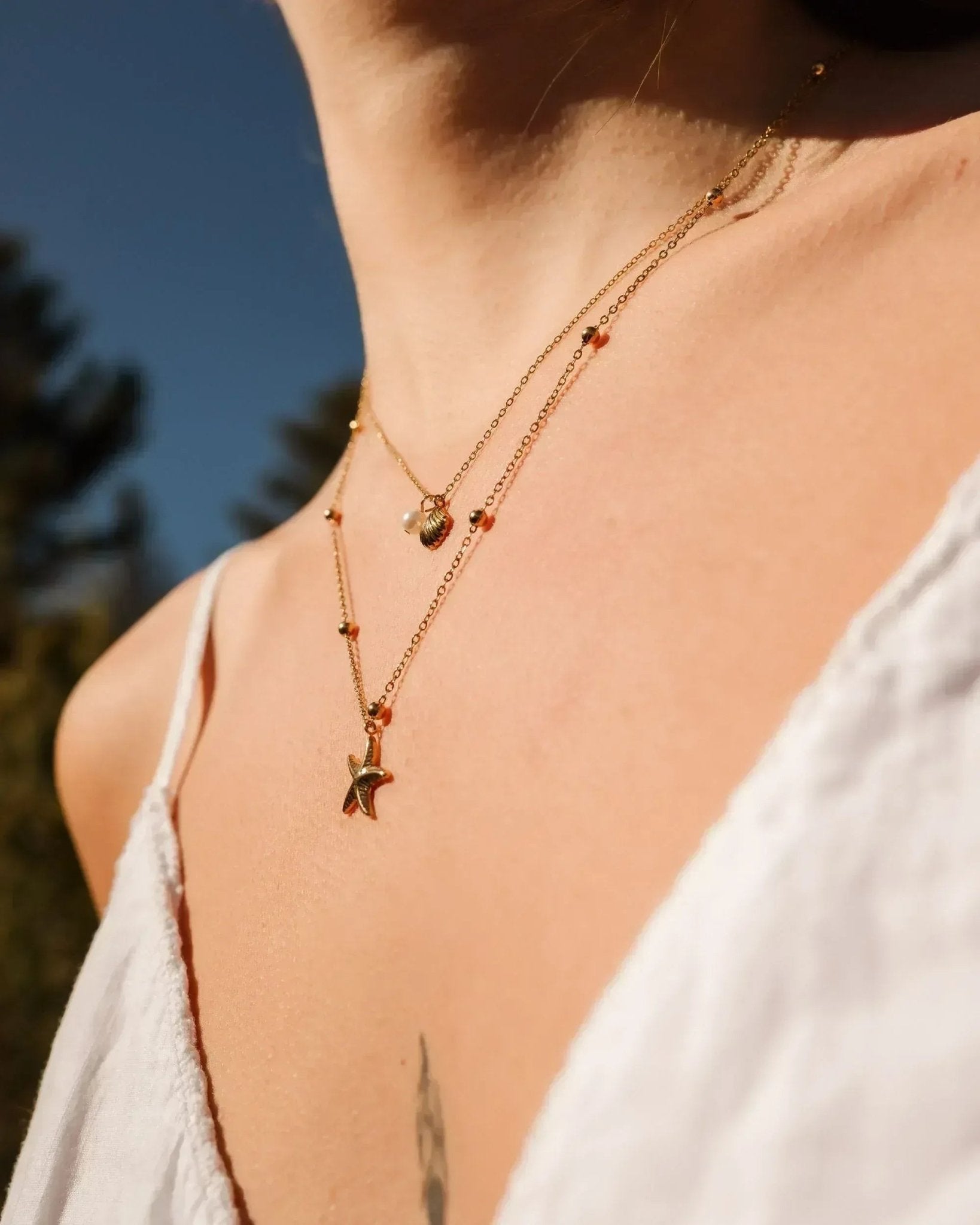 waterproof - Dune Layered Necklace - Sunny Sunday