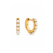 waterproof - Giulia Pearl Hoop Earrings - Sunny Sunday