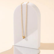 waterproof - Heart Shaped Initial Necklace - Sunny Sunday