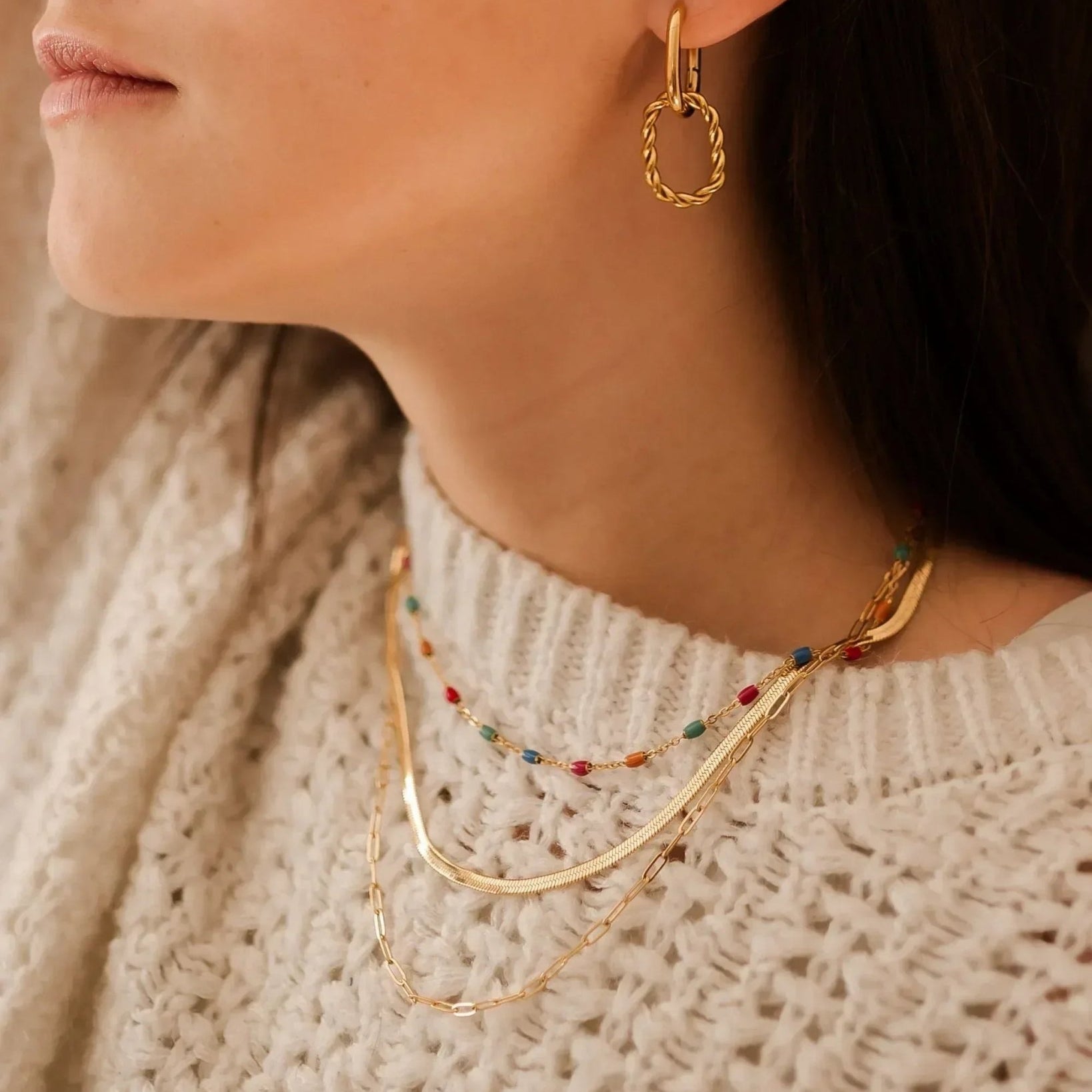 waterproof - Mykonos Layered Necklace - Sunny Sunday