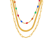 waterproof - Mykonos Layered Necklace - Sunny Sunday