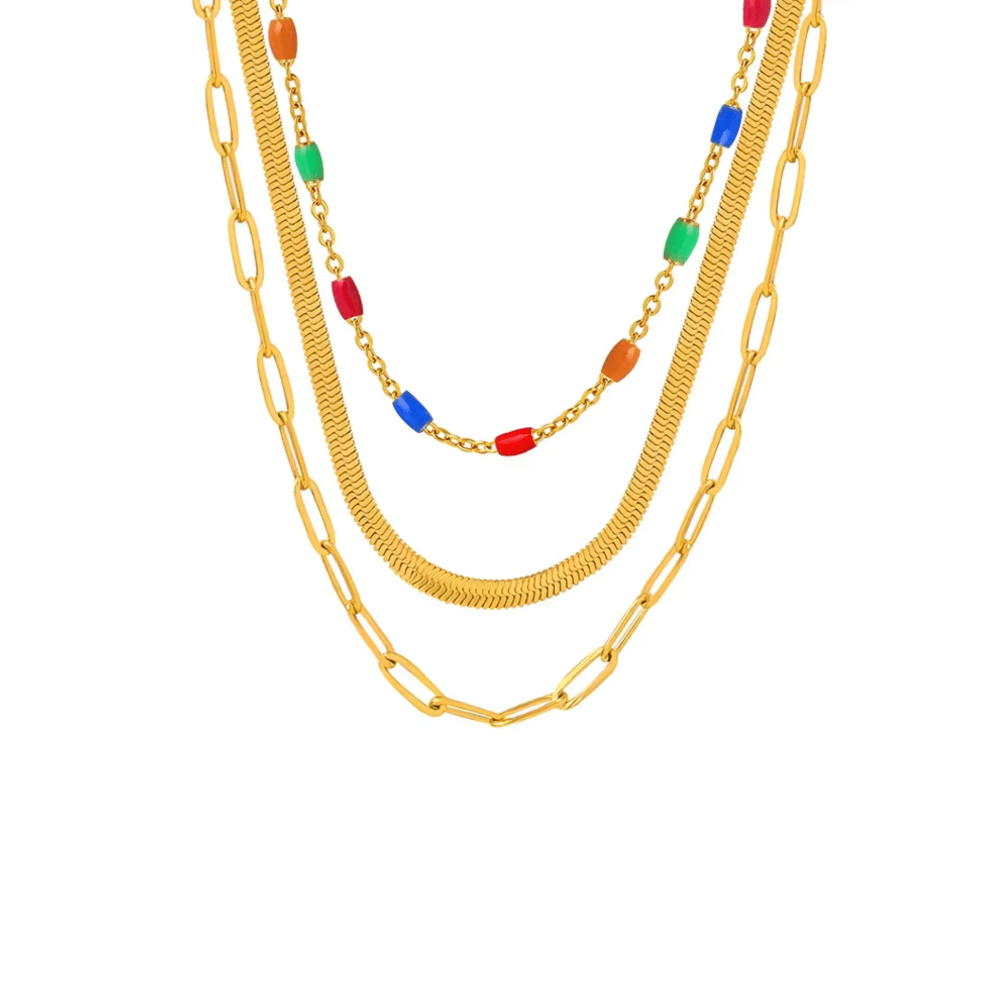 waterproof - Mykonos Layered Necklace - Sunny Sunday