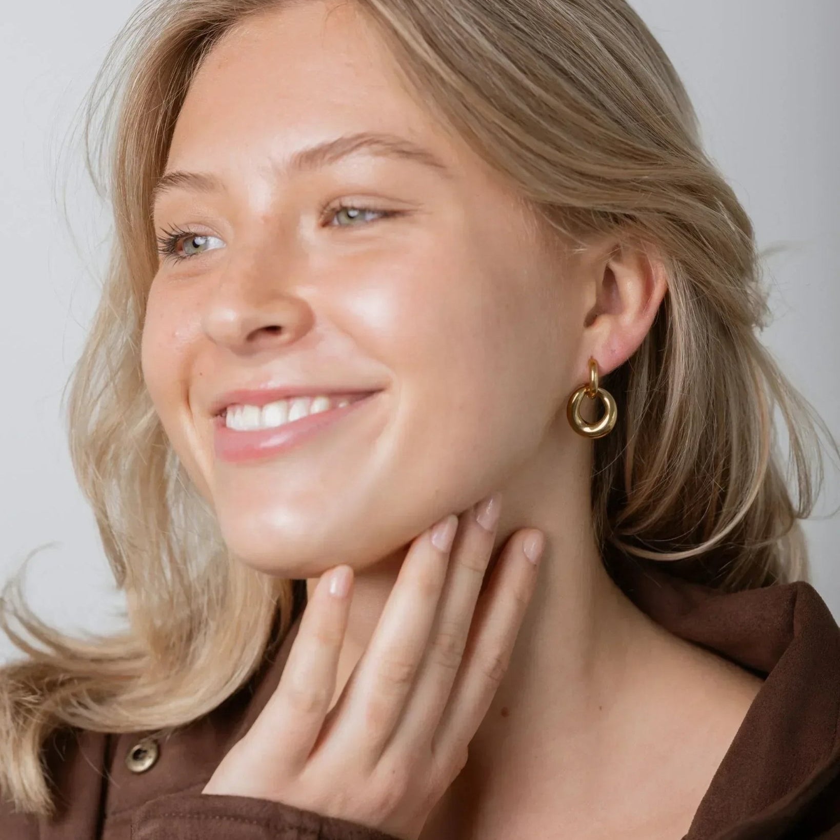 waterproof - Taylor Double Hoops - Sunny Sunday