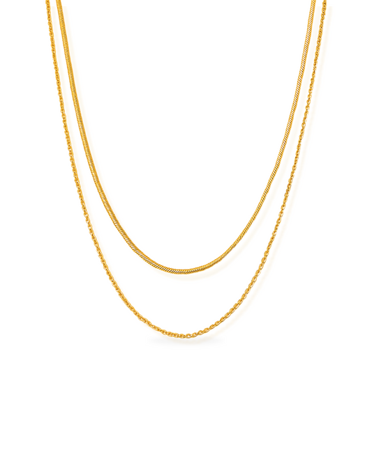 Double Up Layered Necklace