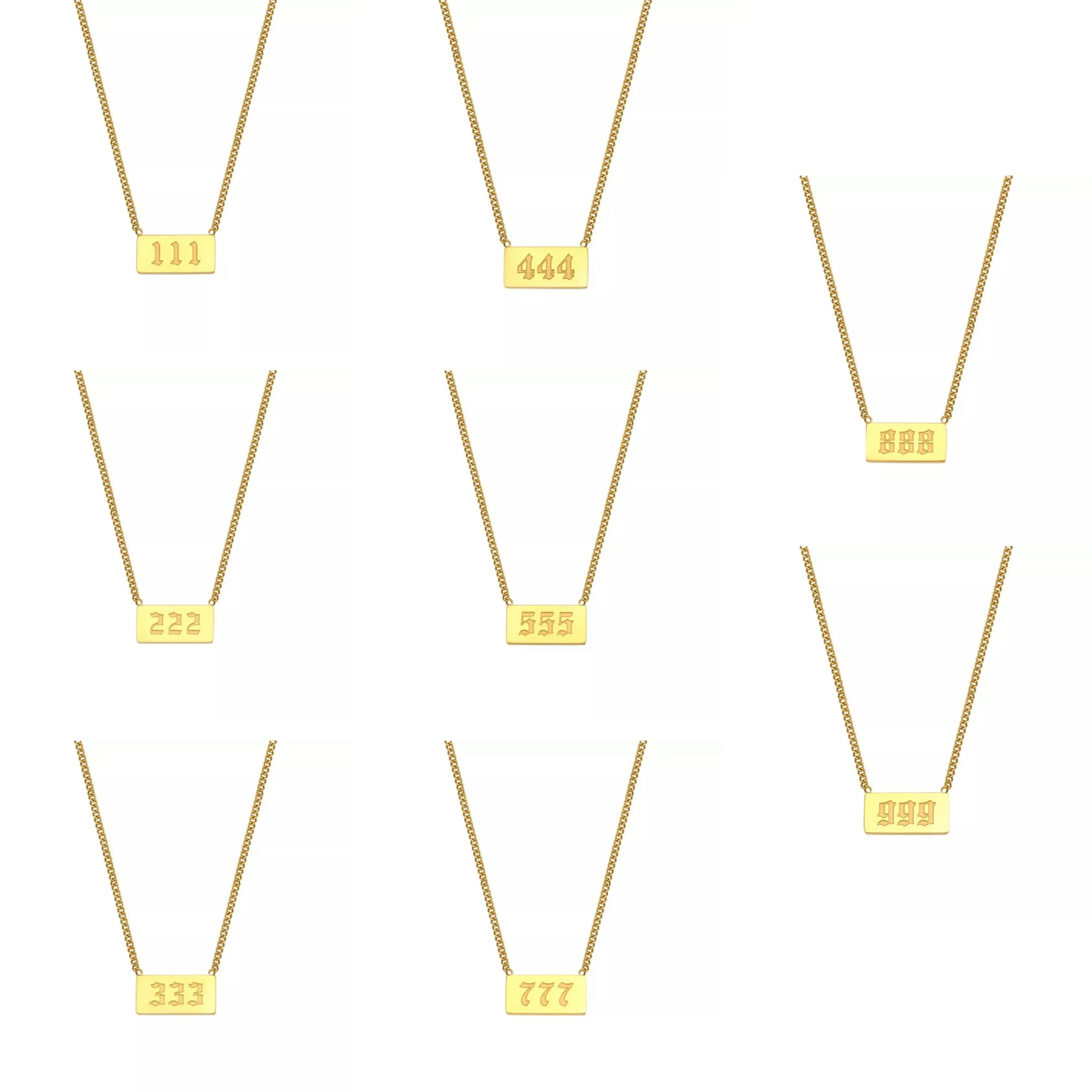 waterproof - Angel Number Necklace - Sunny Sunday