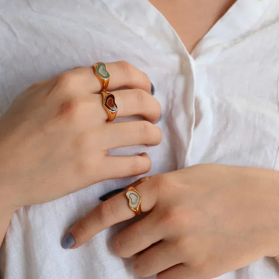 waterproof - Heart Shaped Ring - Sunny Sunday