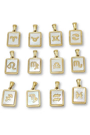 waterproof - White Marble Zodiac Necklace - Sunny Sunday